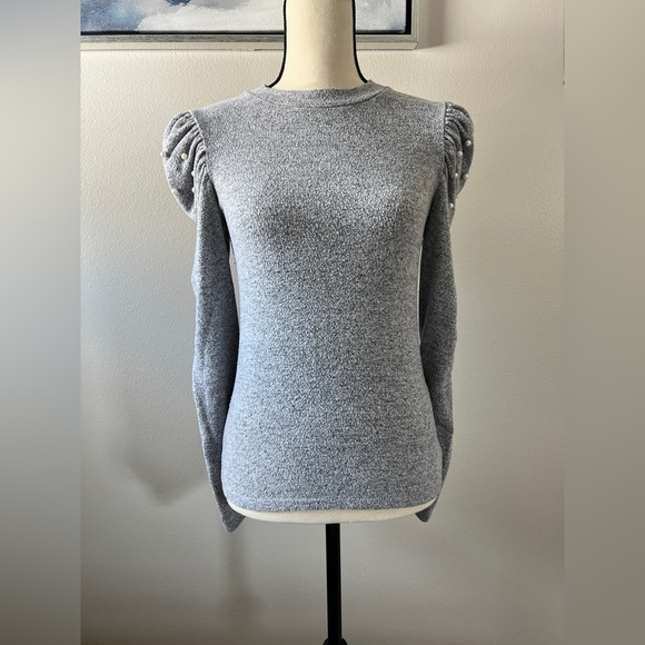 Zara Sweaters - Zara Women’s Gray Balloon Sleeve Sweater Size S